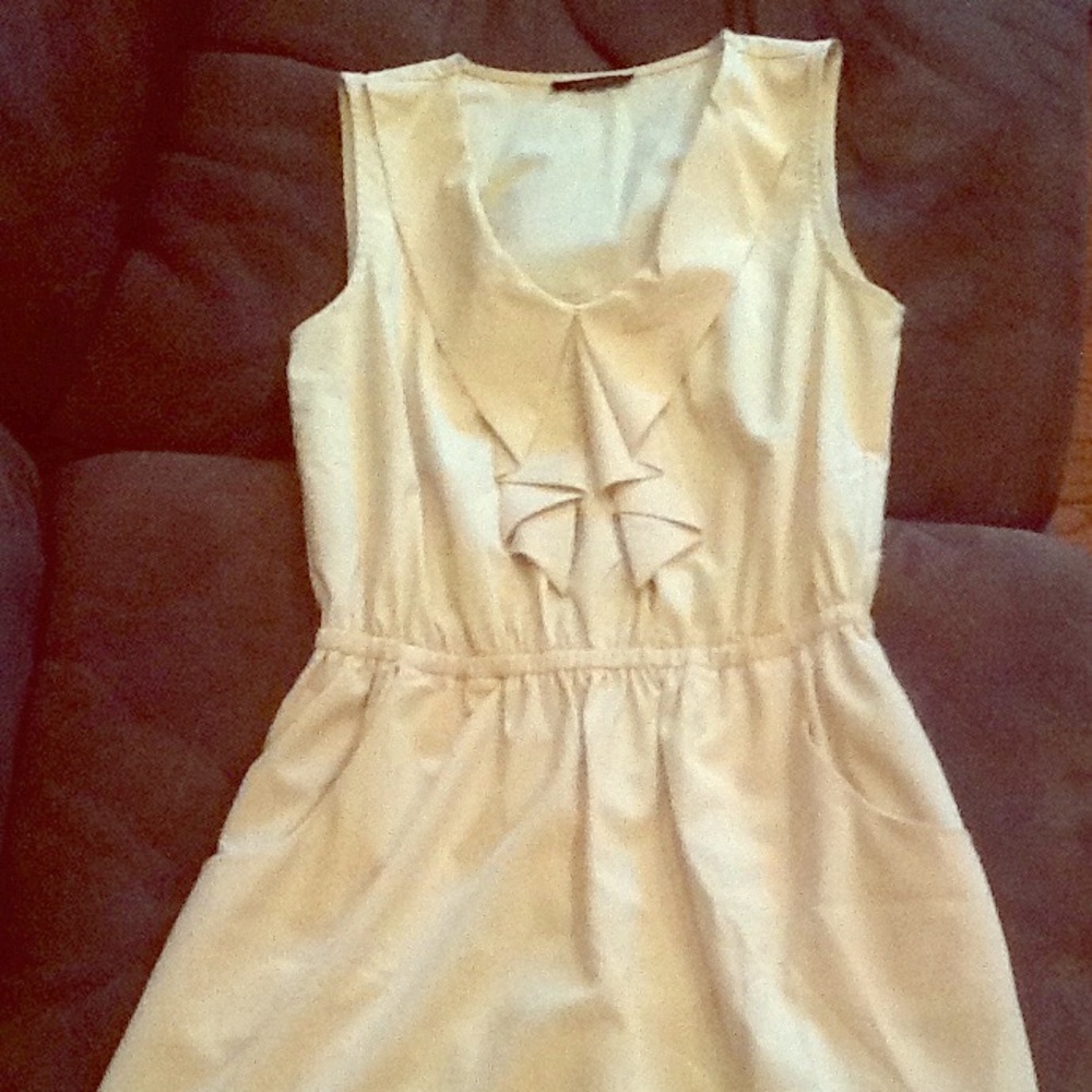 Cream Sleeveless Dress